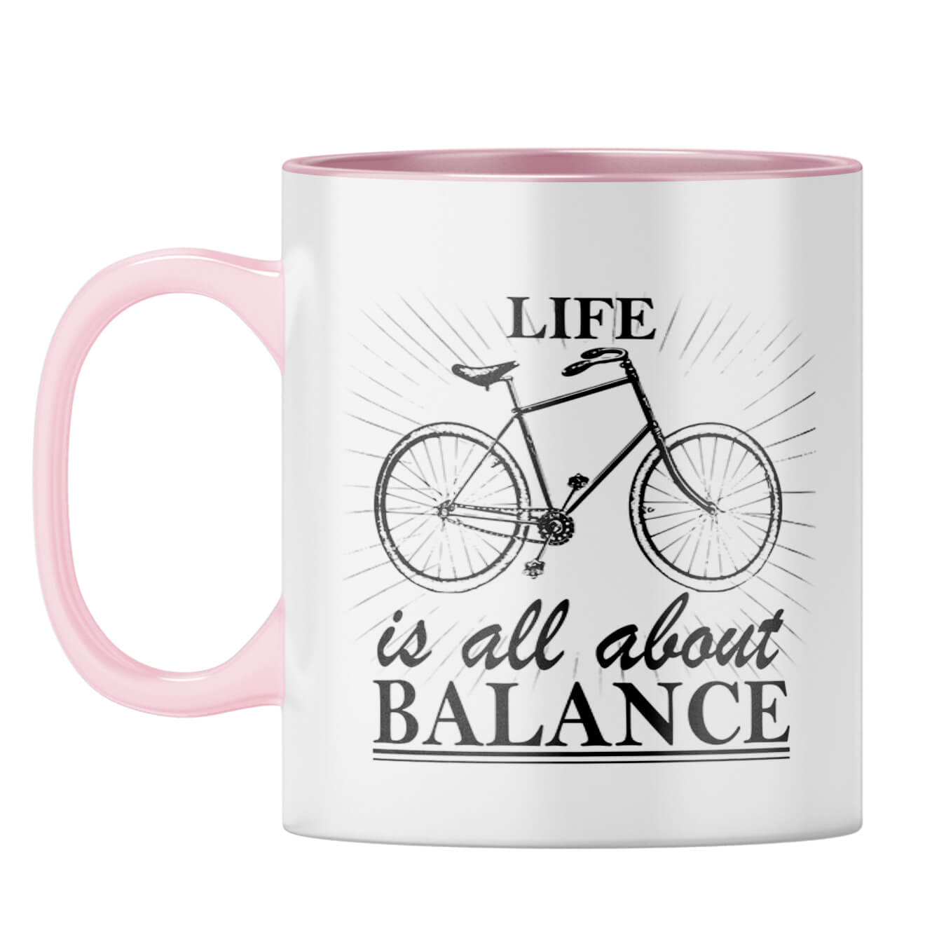 Life Is Balance Coffee Mug Pink