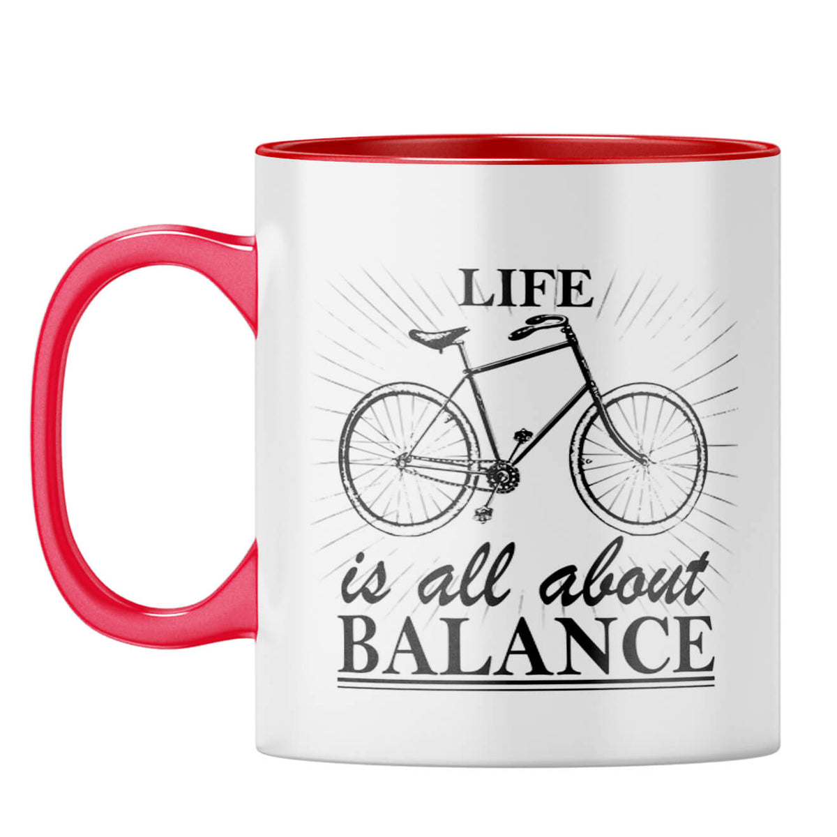 Life Is Balance Coffee Mug Red