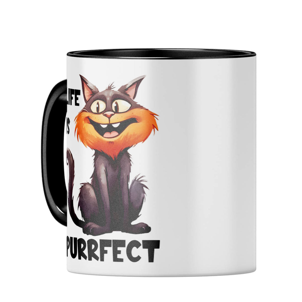 Life is Purrfect Coffee MugC-Black