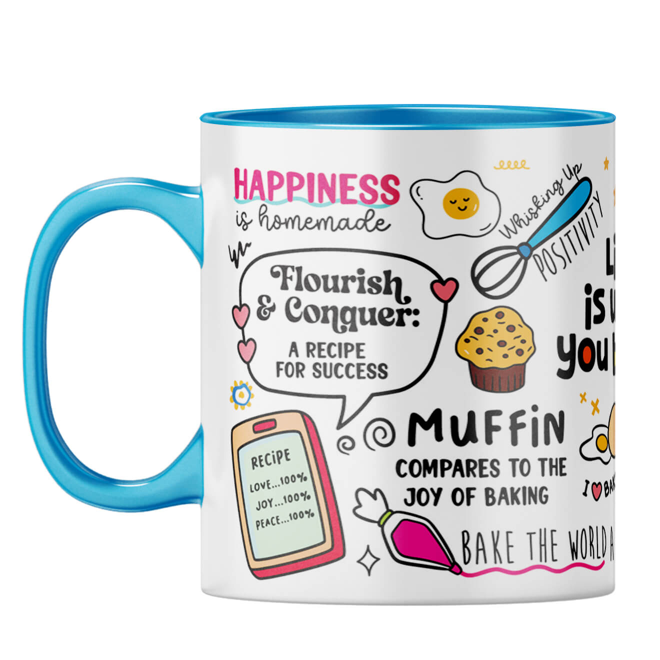 Life is What You Bake It Coffee Mug Light Blue