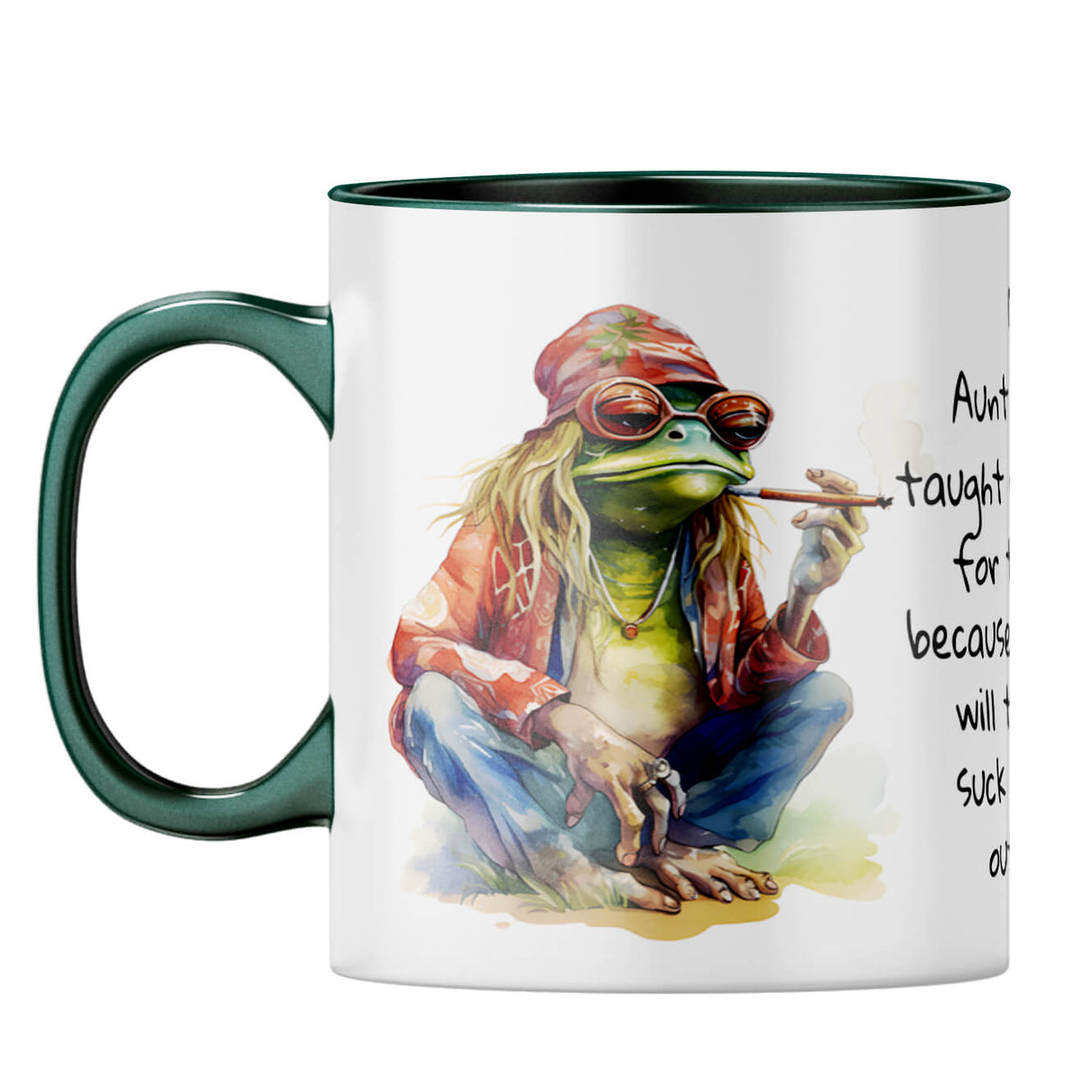 Live for Today Coffee Mug Dark Green