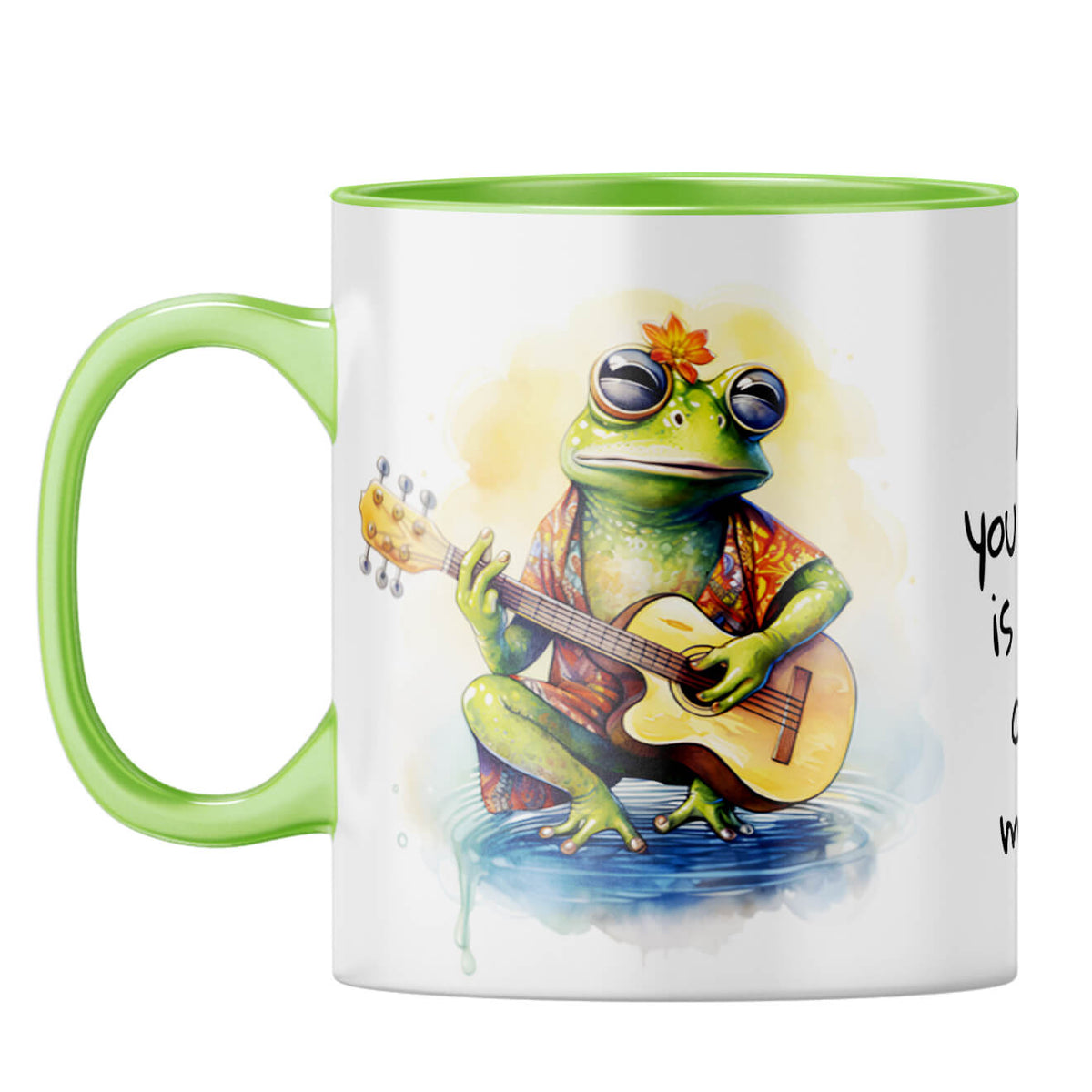 Love and Music Coffee Mug Light Green