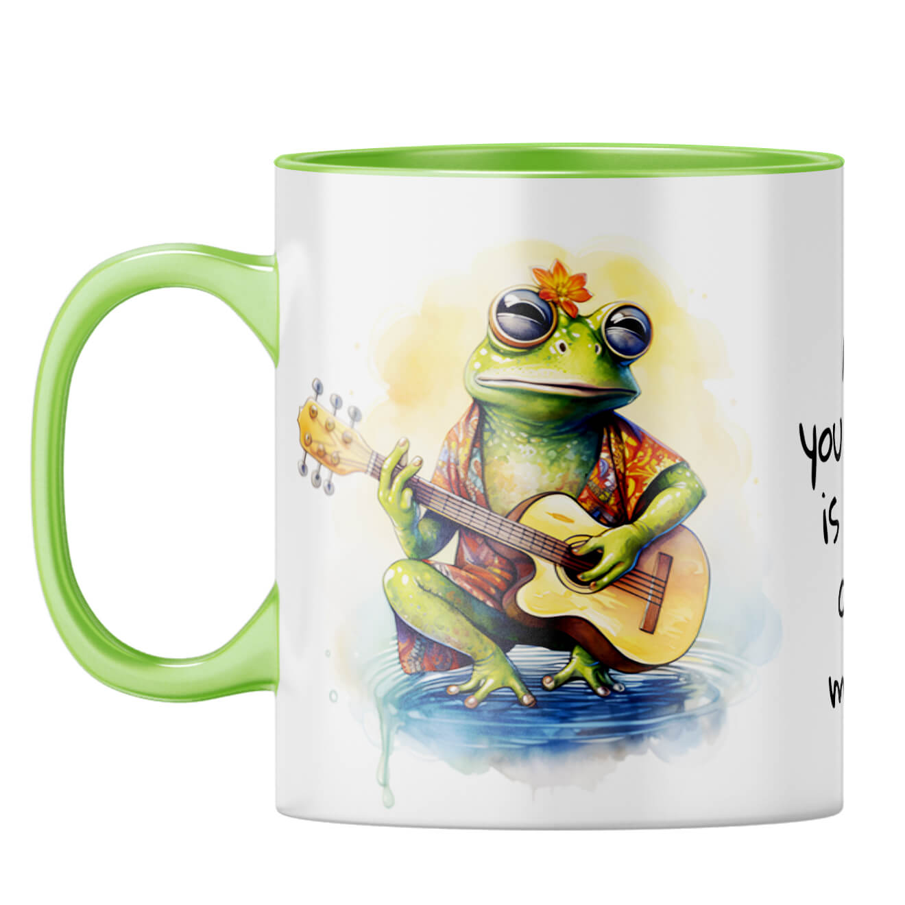Love and Music Coffee Mug Light Green