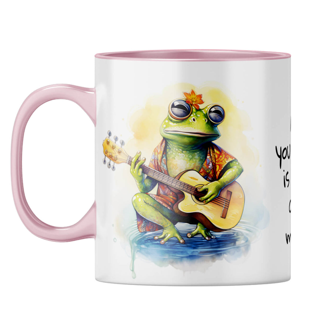Love and Music Coffee Mug Pink