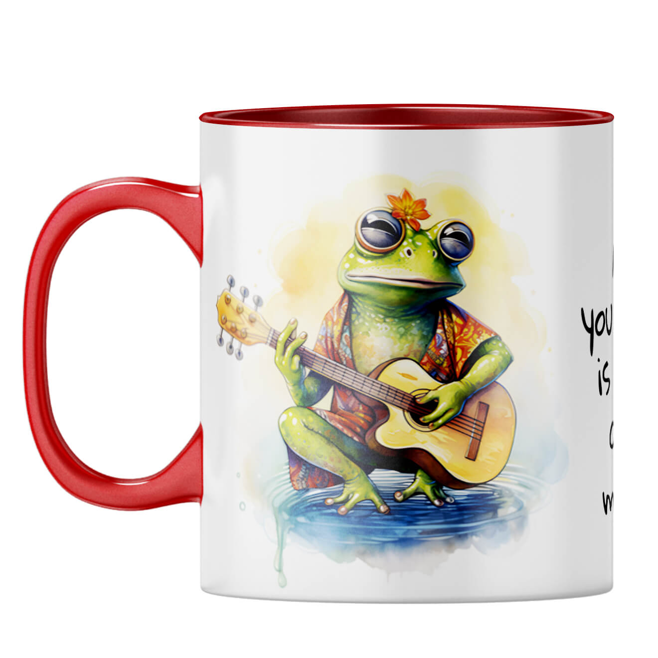 Love and Music Coffee Mug Red