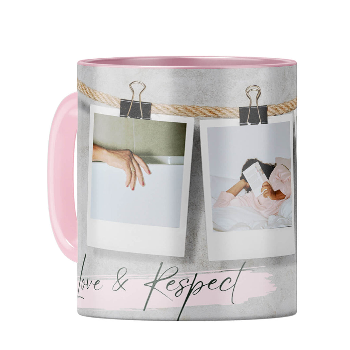 Love and Respect Coffee Mug Pink