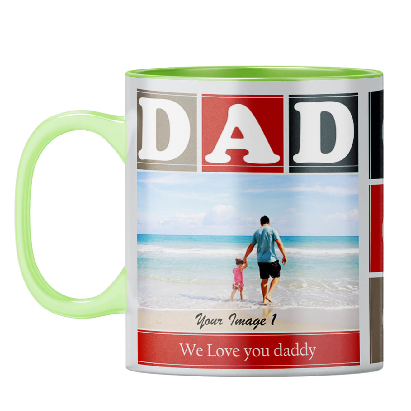 Love Dad Coffee Mug Light Green