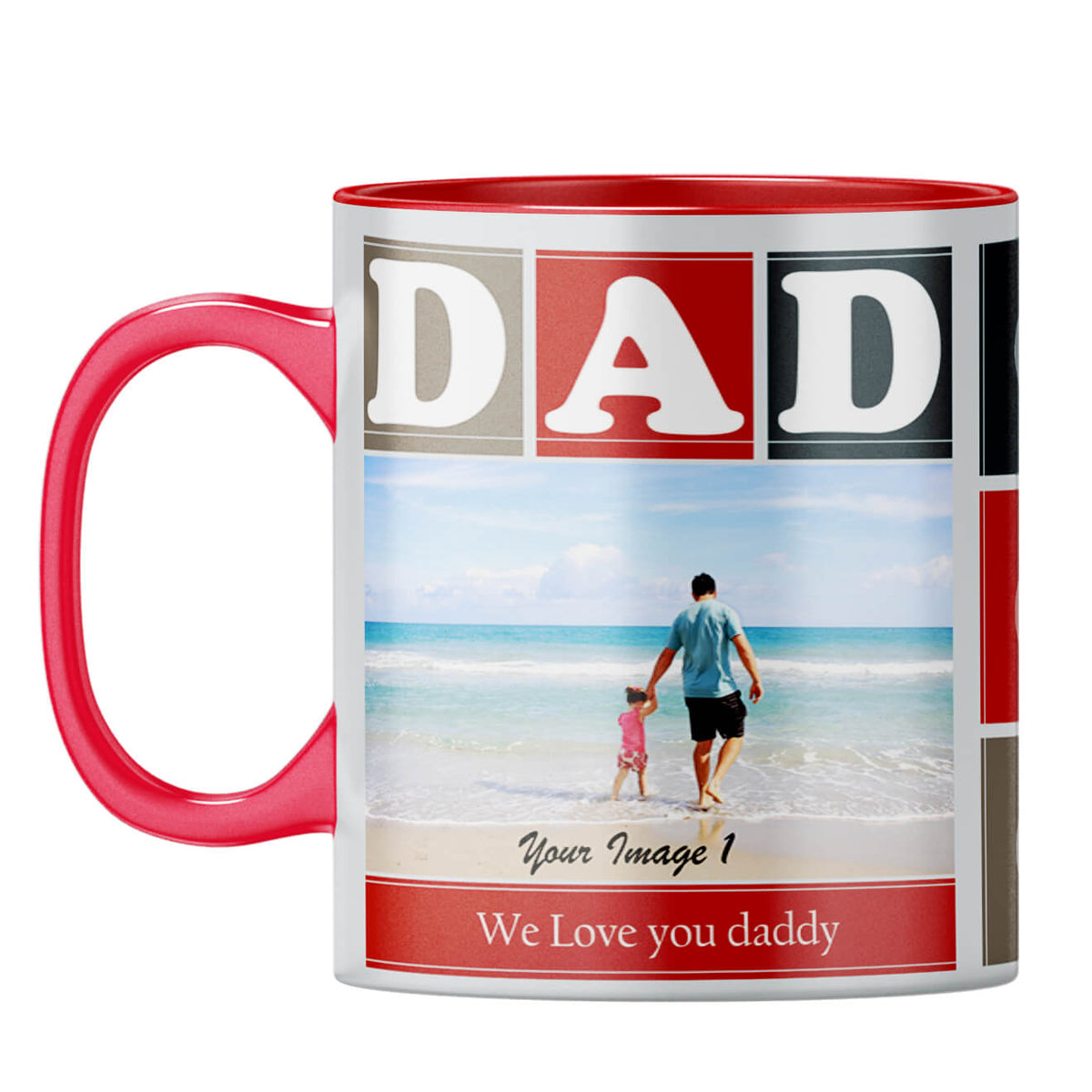 Love Dad Coffee Mug Red