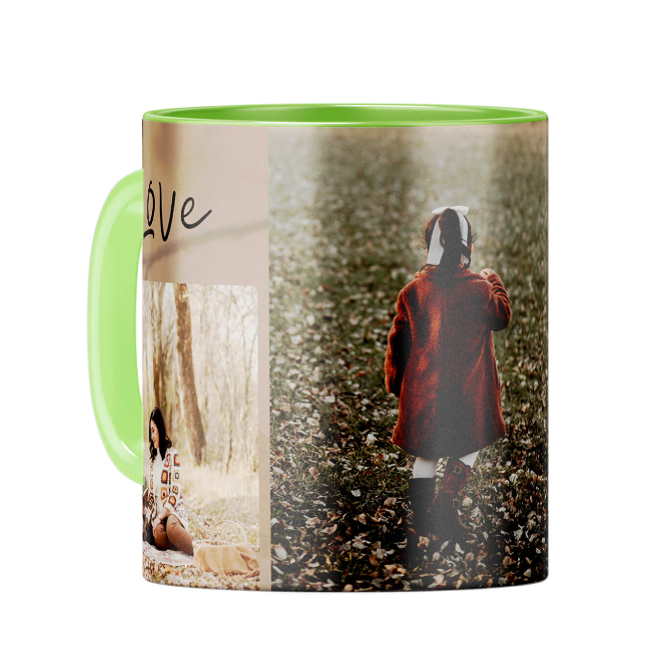Love Family Coffee Mug Light Green