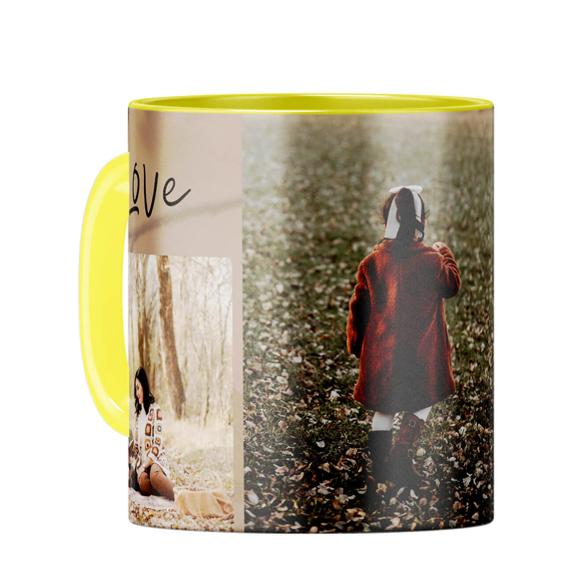 Love Family Coffee Mug Yellow