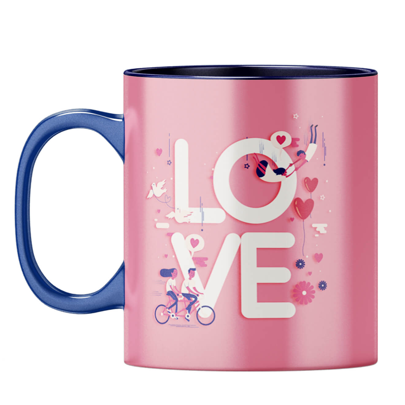 Love For Your Valentine Coffee Mug Dark Blue