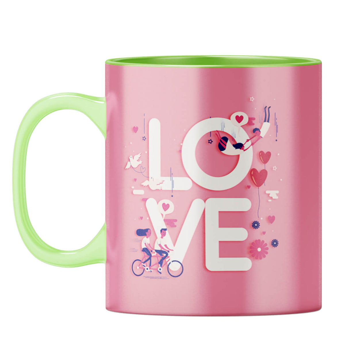 Love For Your Valentine Coffee Mug Light Green