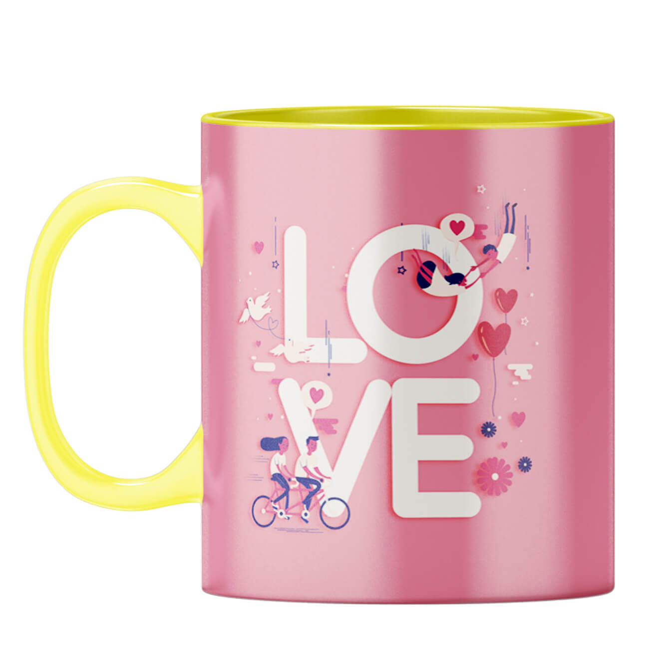 Love For Your Valentine Coffee Mug Yellow