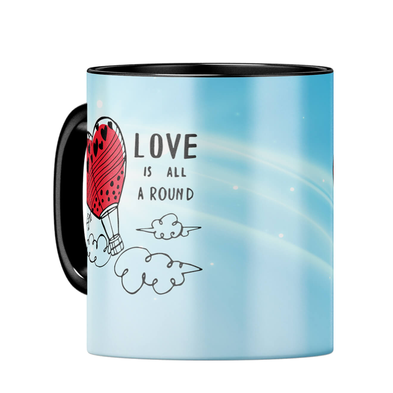 Love is all around Coffee MugC-Black