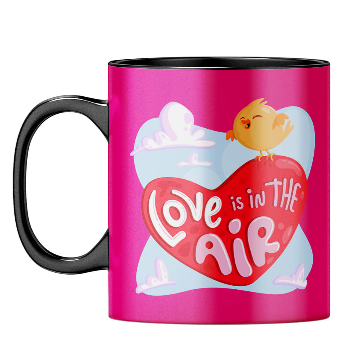 Love is in the air Coffee Mug Black