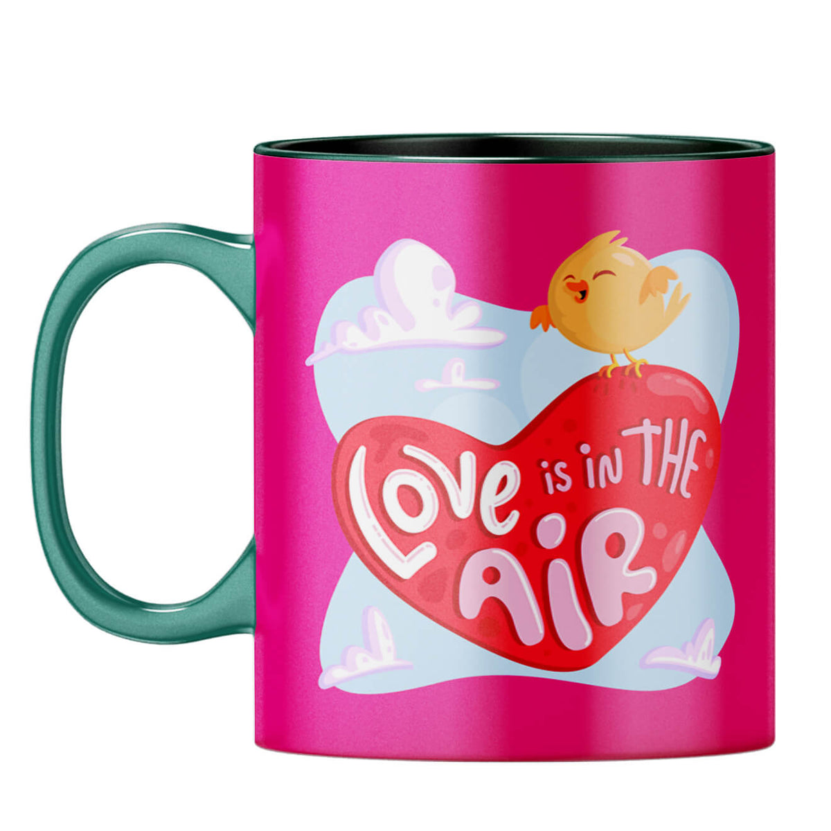Love is in the air Coffee Mug Dark Green