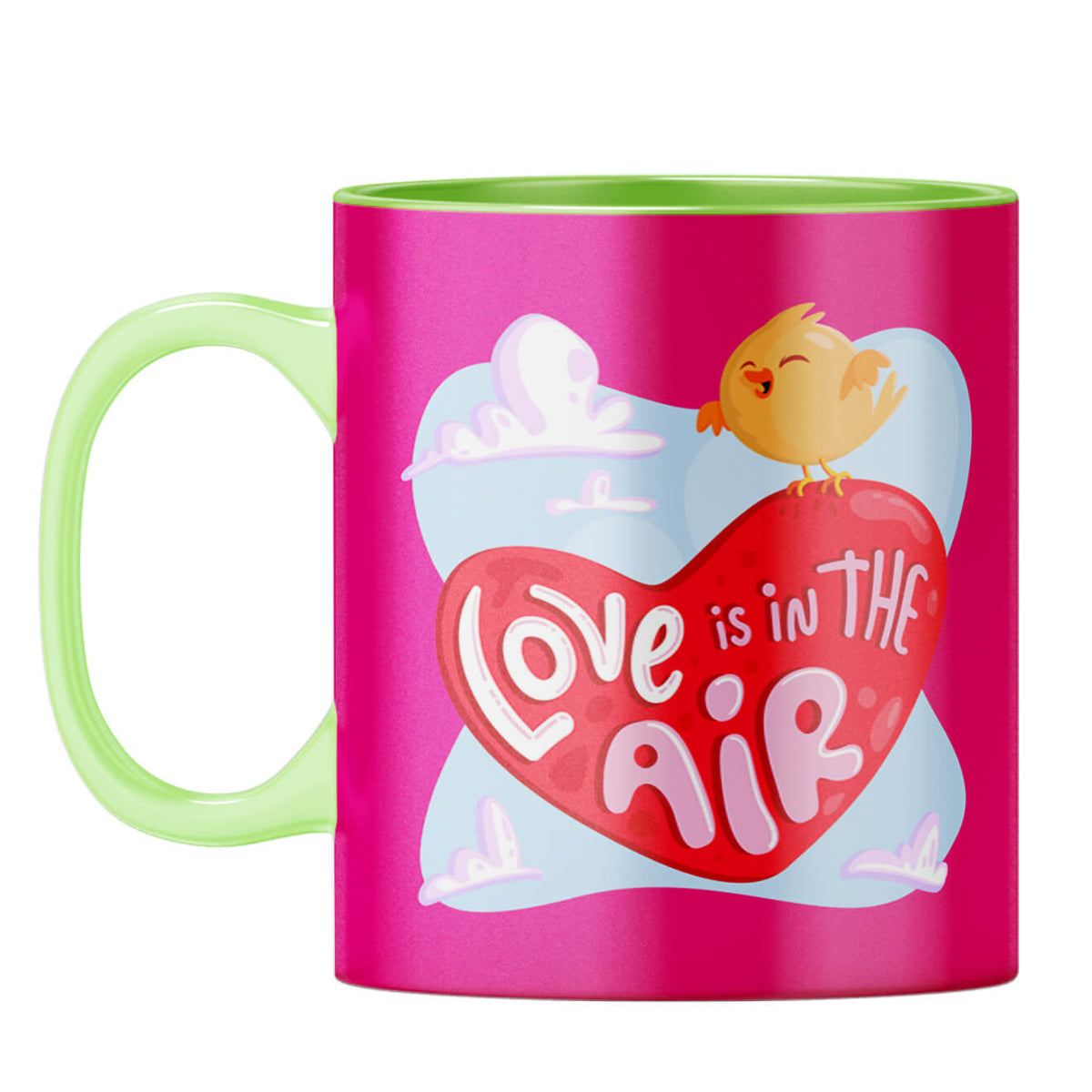 Love is in the air Coffee Mug Light Green