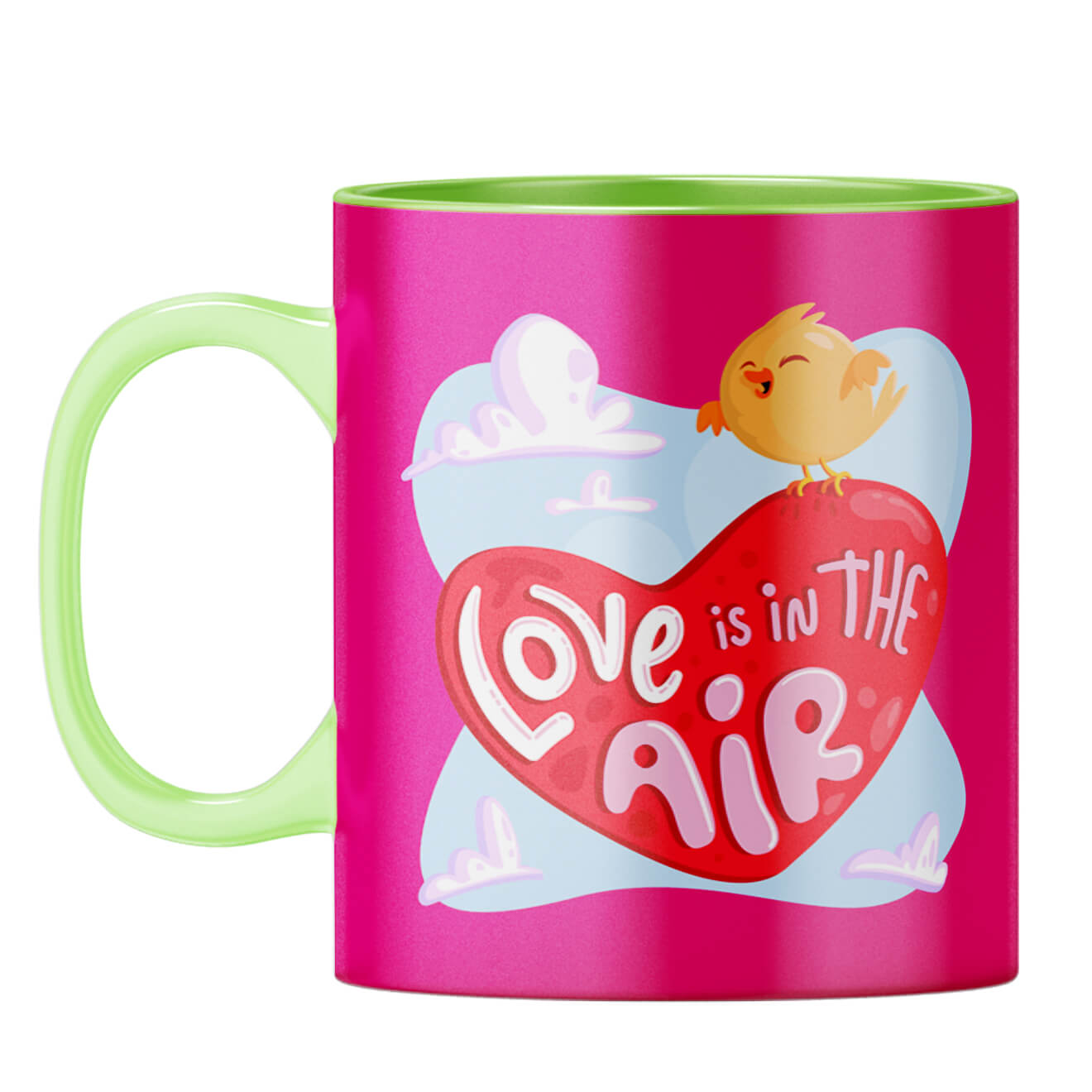 Love is in the air Coffee Mug Light Green