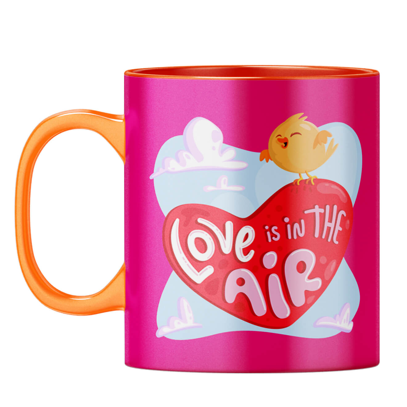 Love is in the air Coffee Mug Orange
