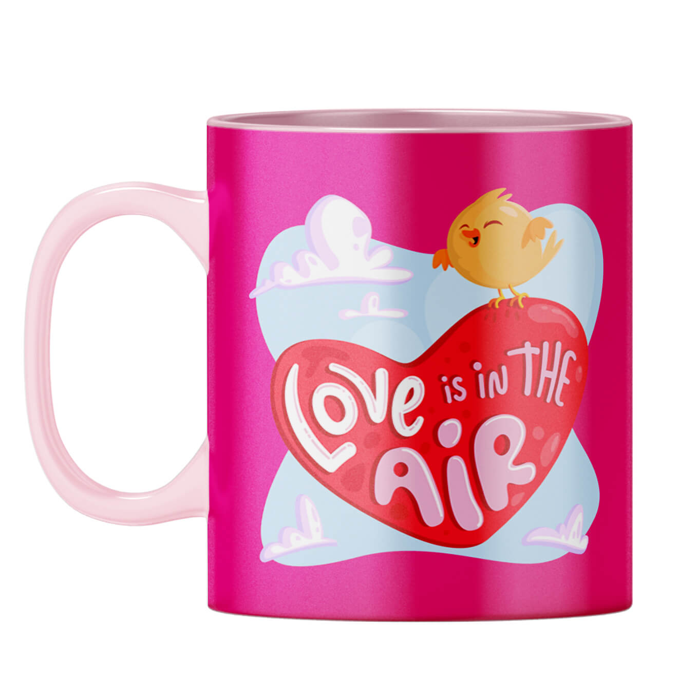 Love is in the air Coffee Mug Pink