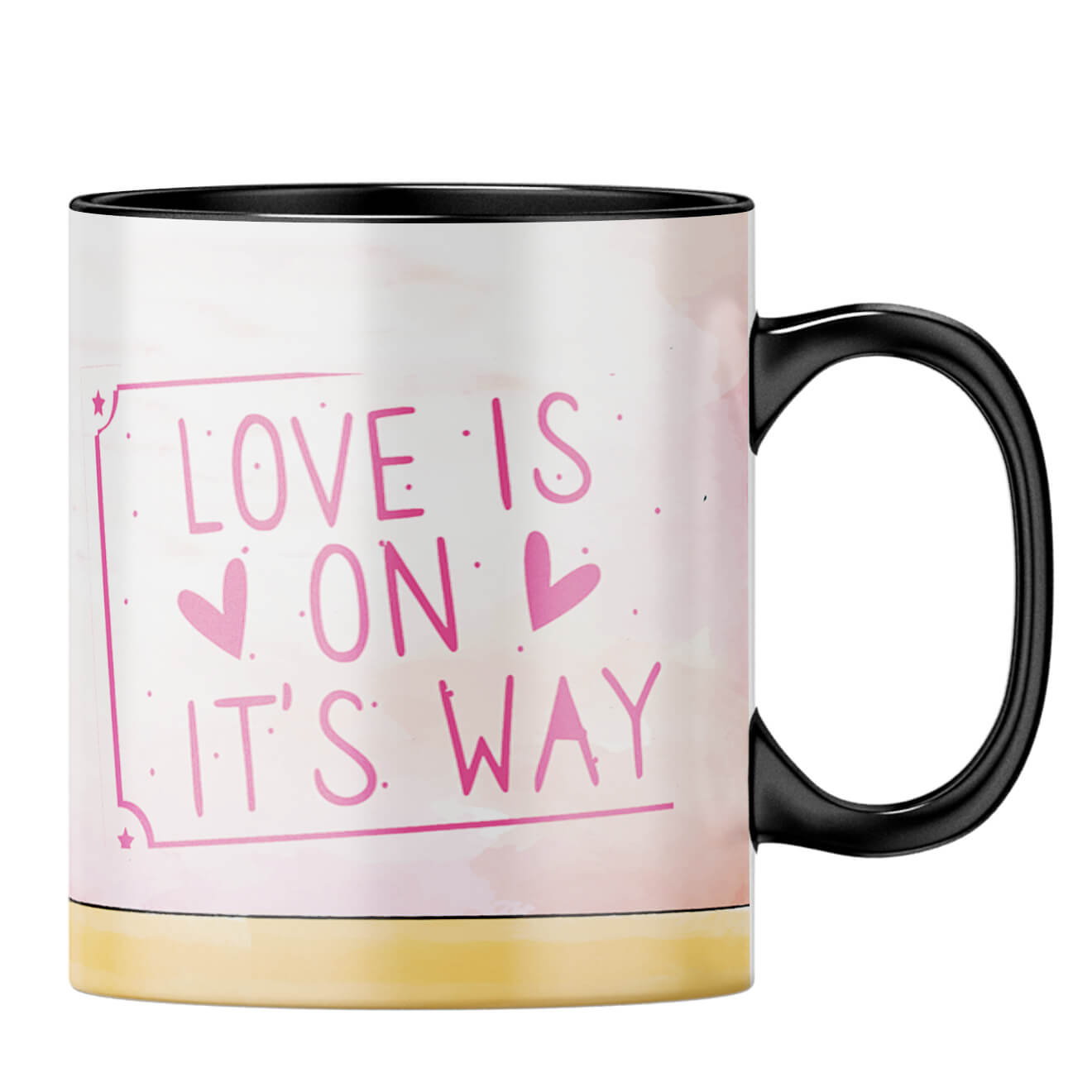 Love is on it's way Coffee MugB-Black