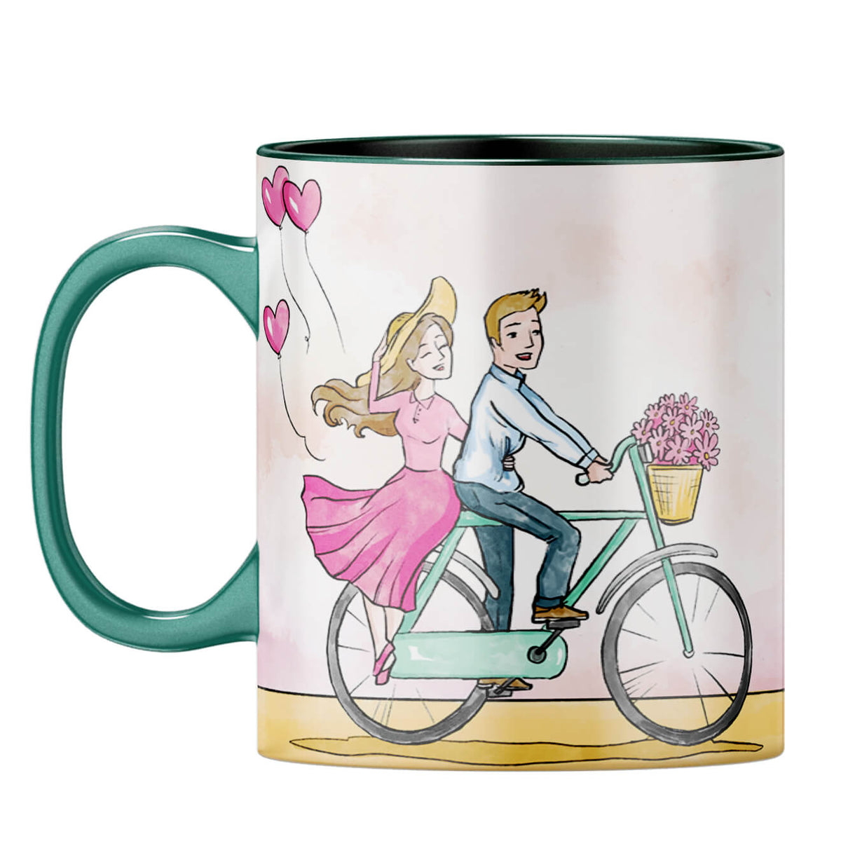 Love is on it's way Coffee Mug Dark Green