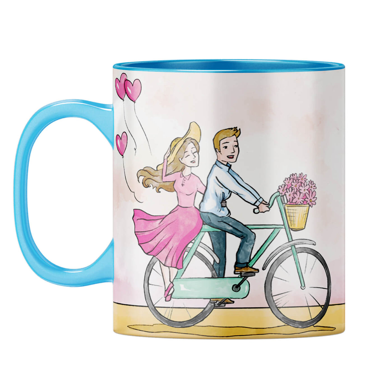 Love is on it's way Coffee Mug Light Blue