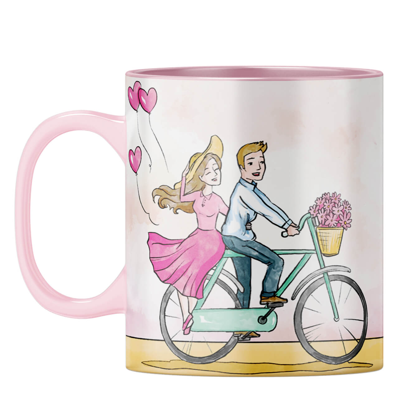 Love is on it's way Coffee Mug Pink