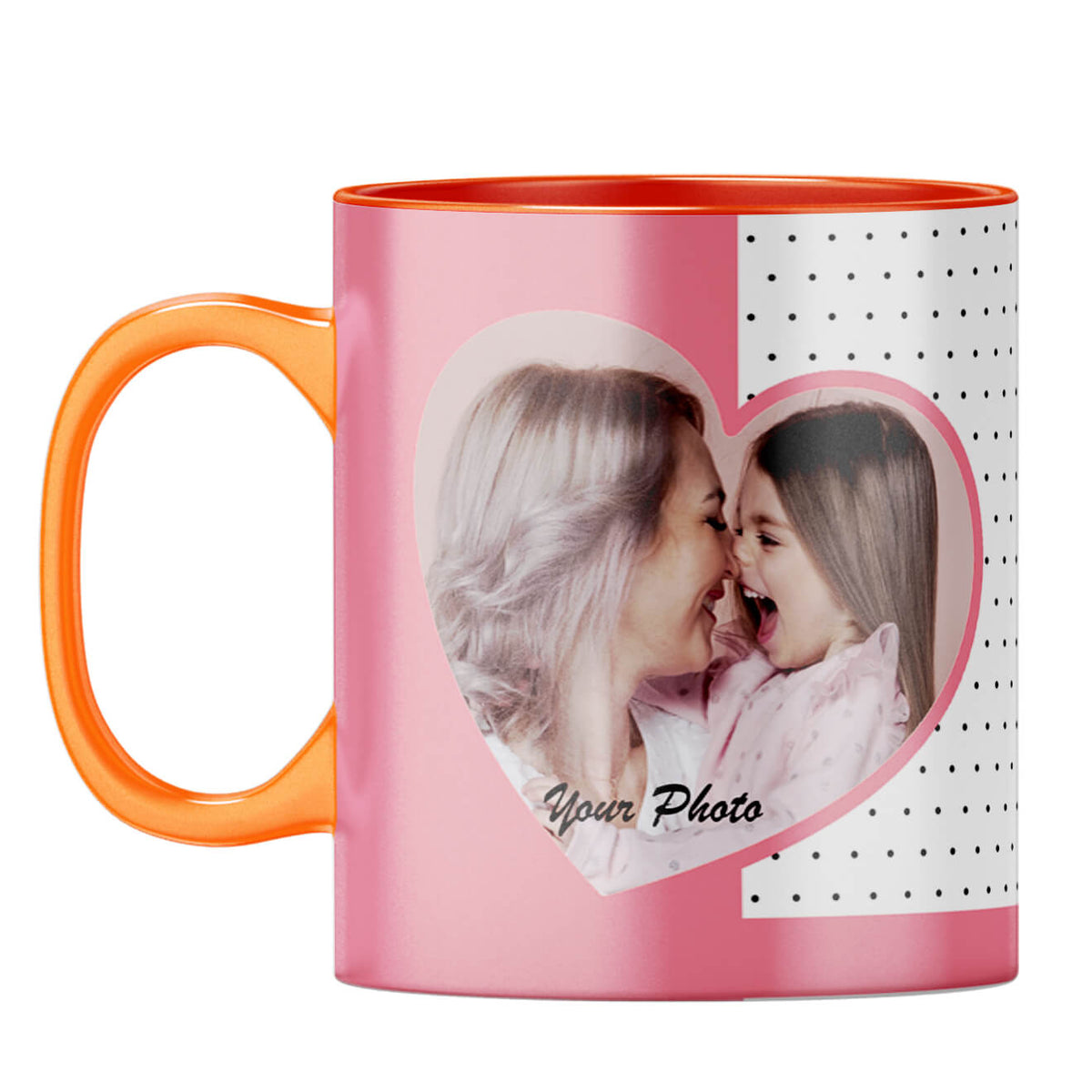Love Mom Coffee Mug Orange