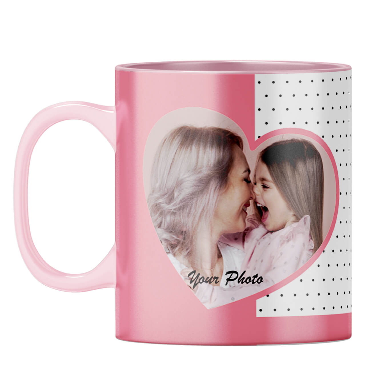 Love Mom Coffee Mug Pink