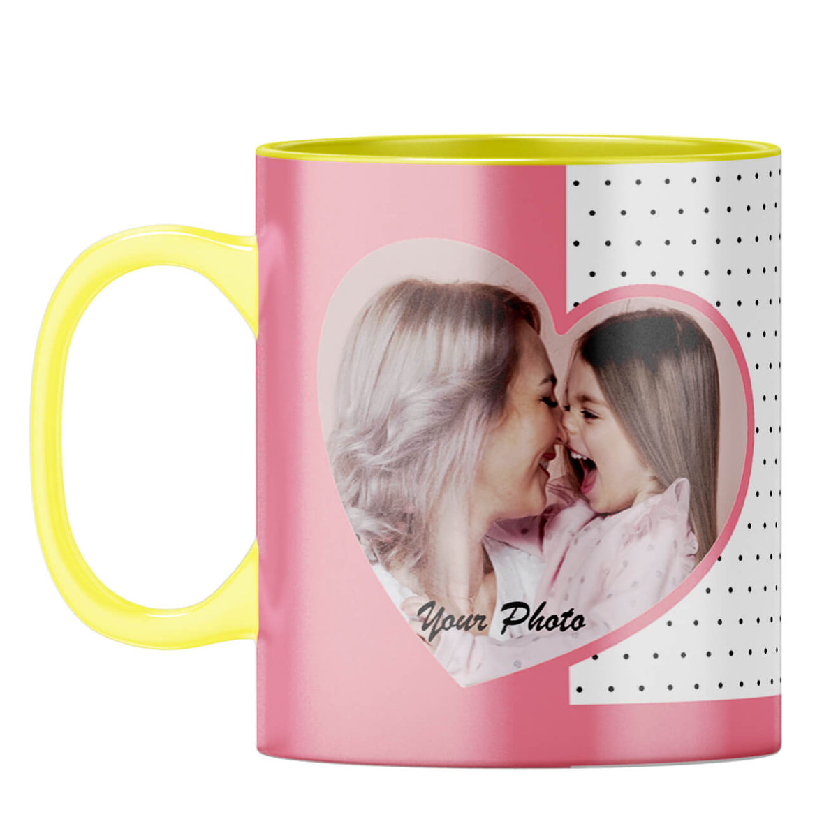 Love Mom Coffee Mug Yellow
