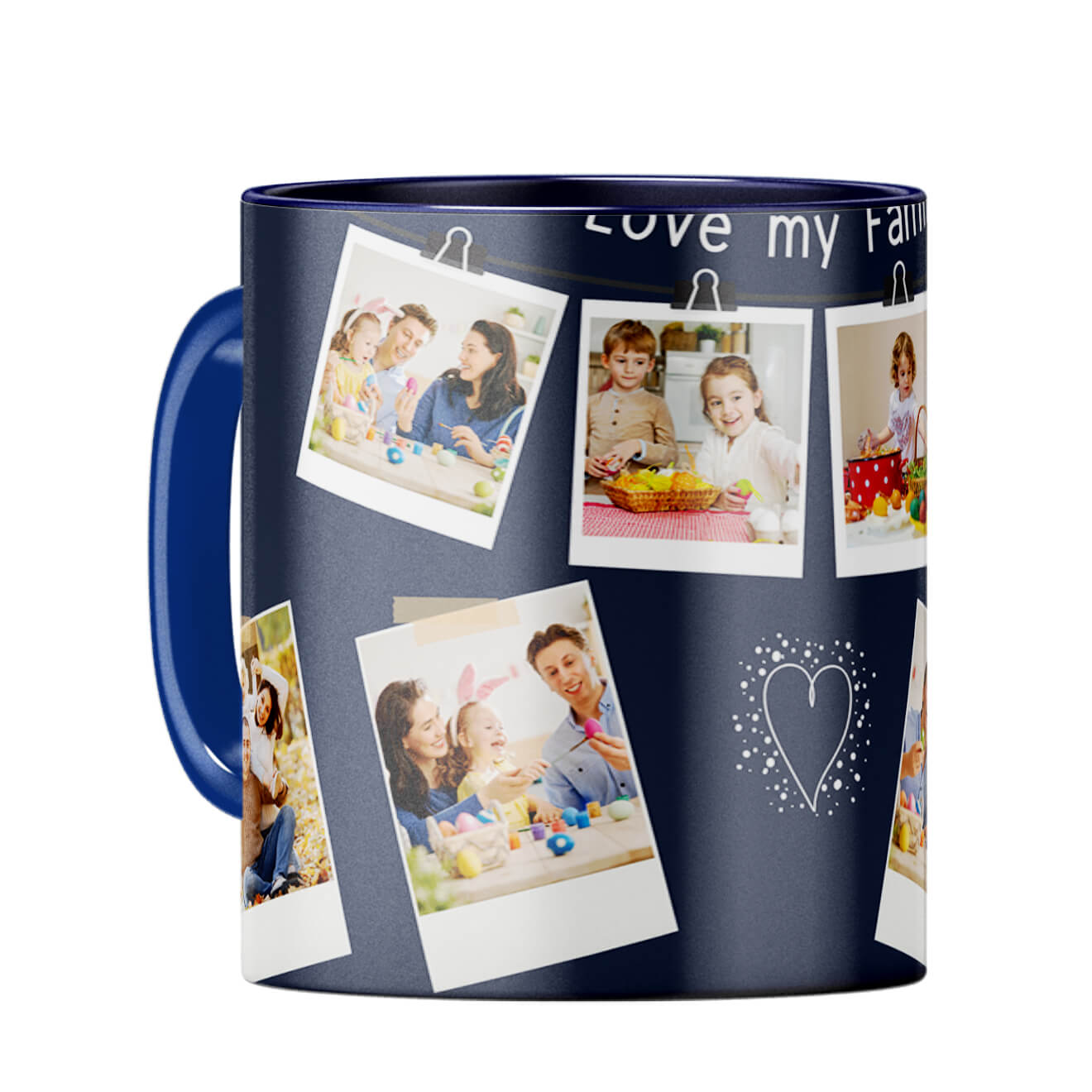 Love My Family Coffee Mug Dark Blue