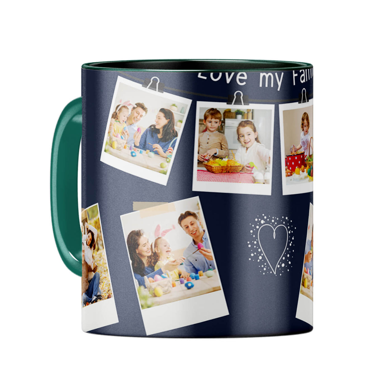 Love My Family Coffee Mug Dark Green