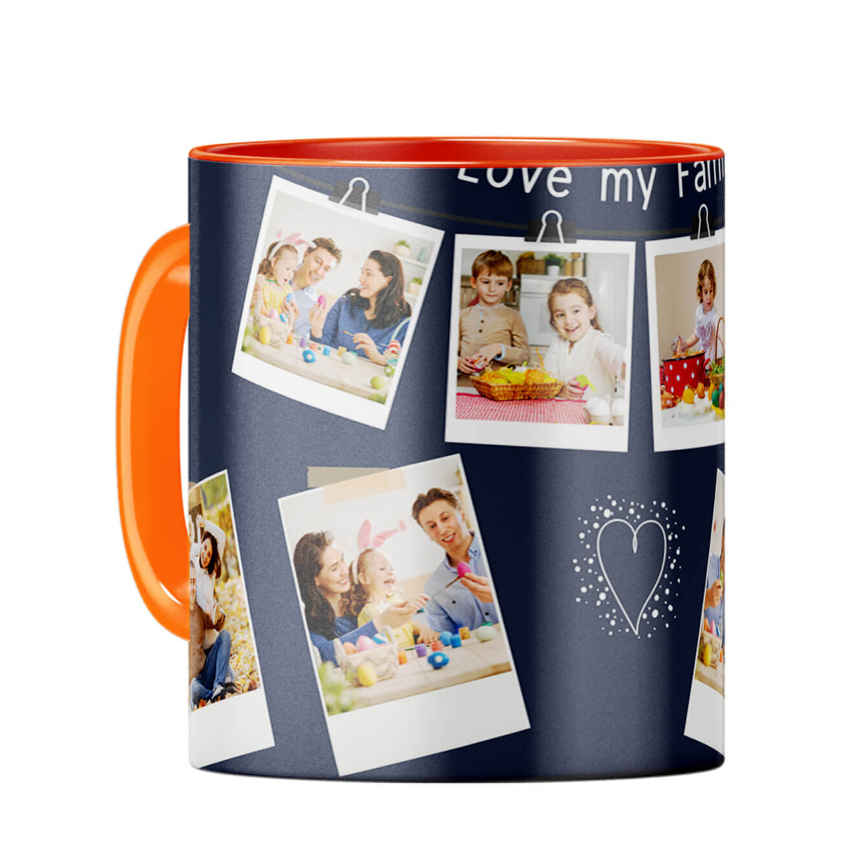 Love My Family Coffee Mug Orange