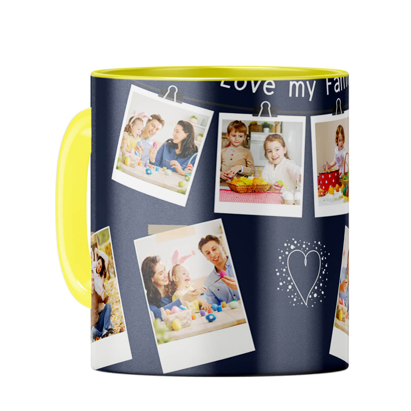 Love My Family Coffee Mug Yellow