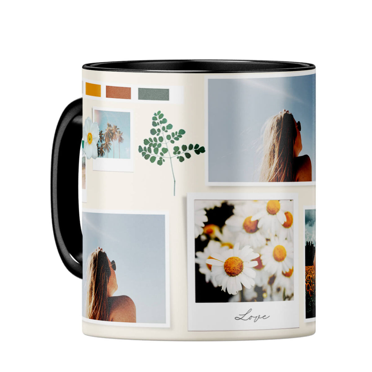 Love Photo Collage Coffee Mug Black
