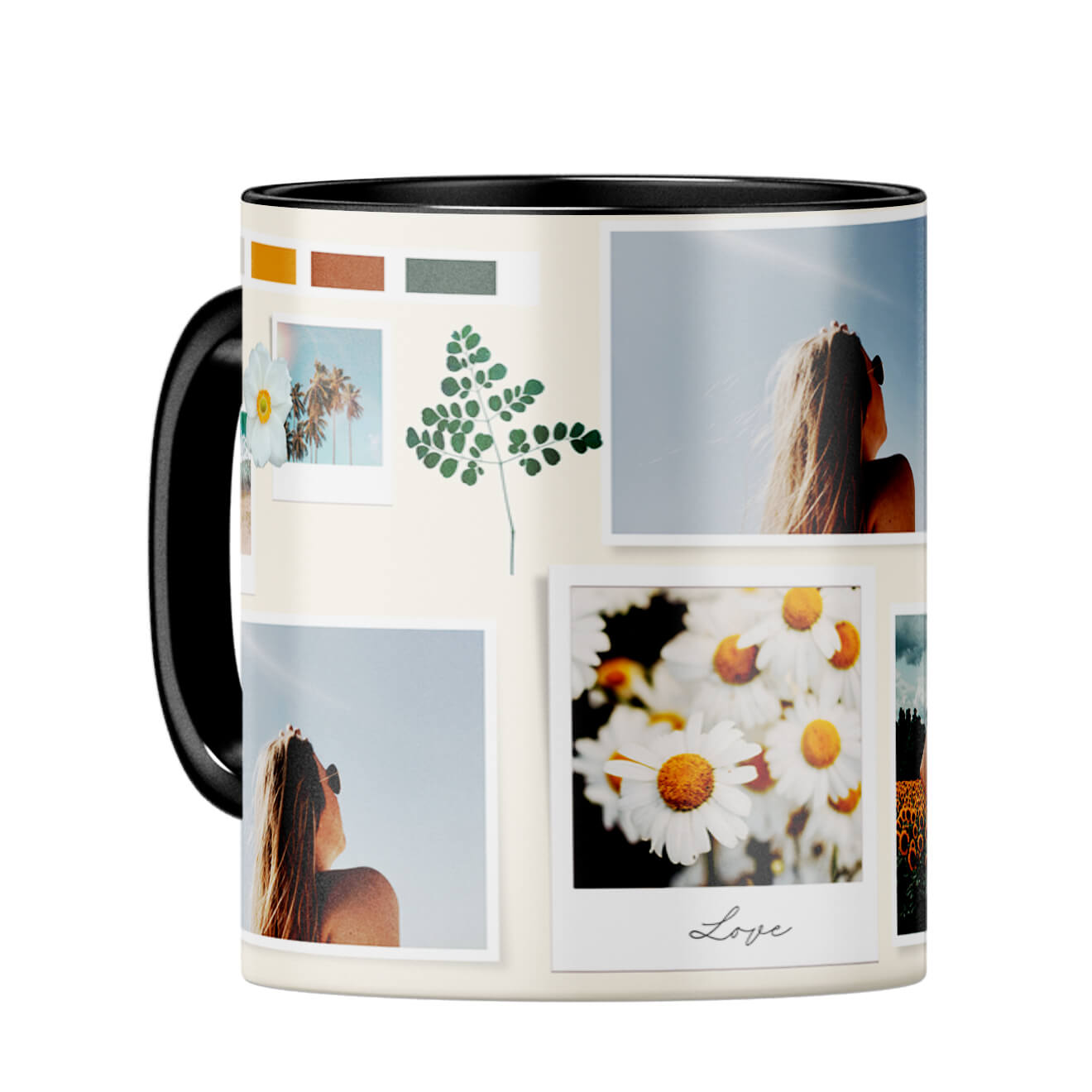 Love Photo Collage Coffee Mug Black