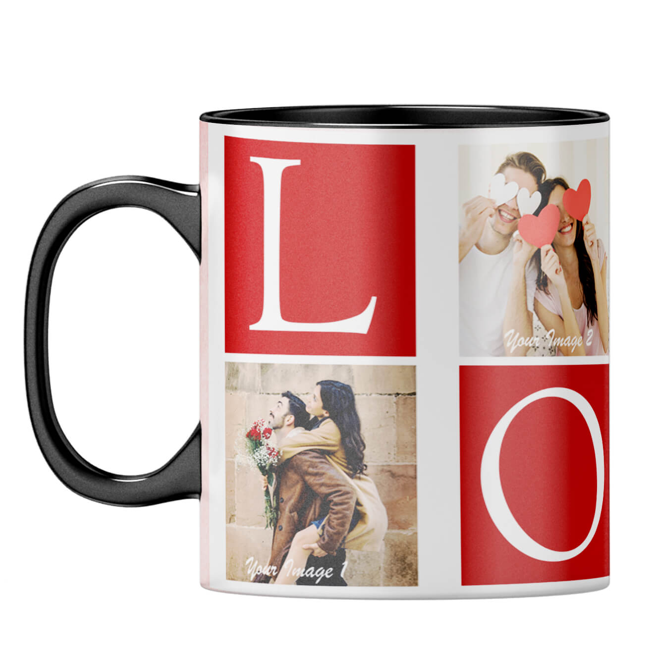 LOVE Photos Coffee Mug Black