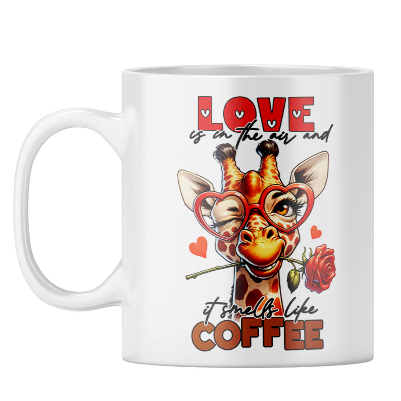 Love Smells Like Coffee Coffee Mug White