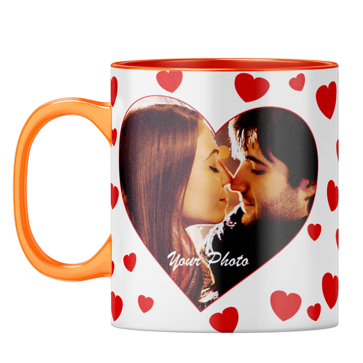 Loving Hearts Coffee Mug Orange
