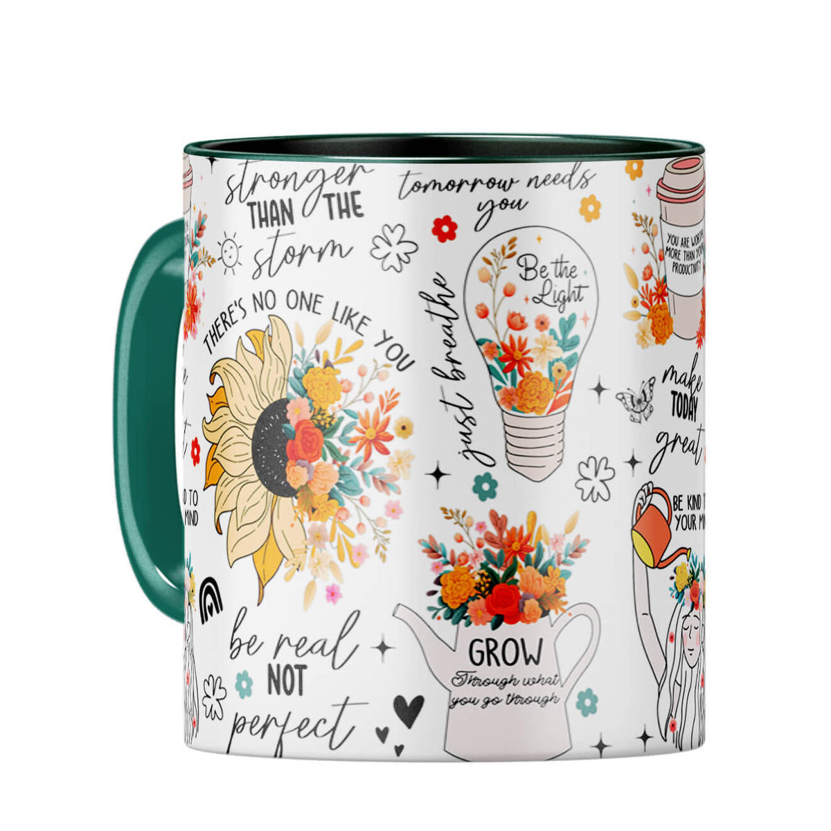 Make Today Great Coffee Mug Dark Green