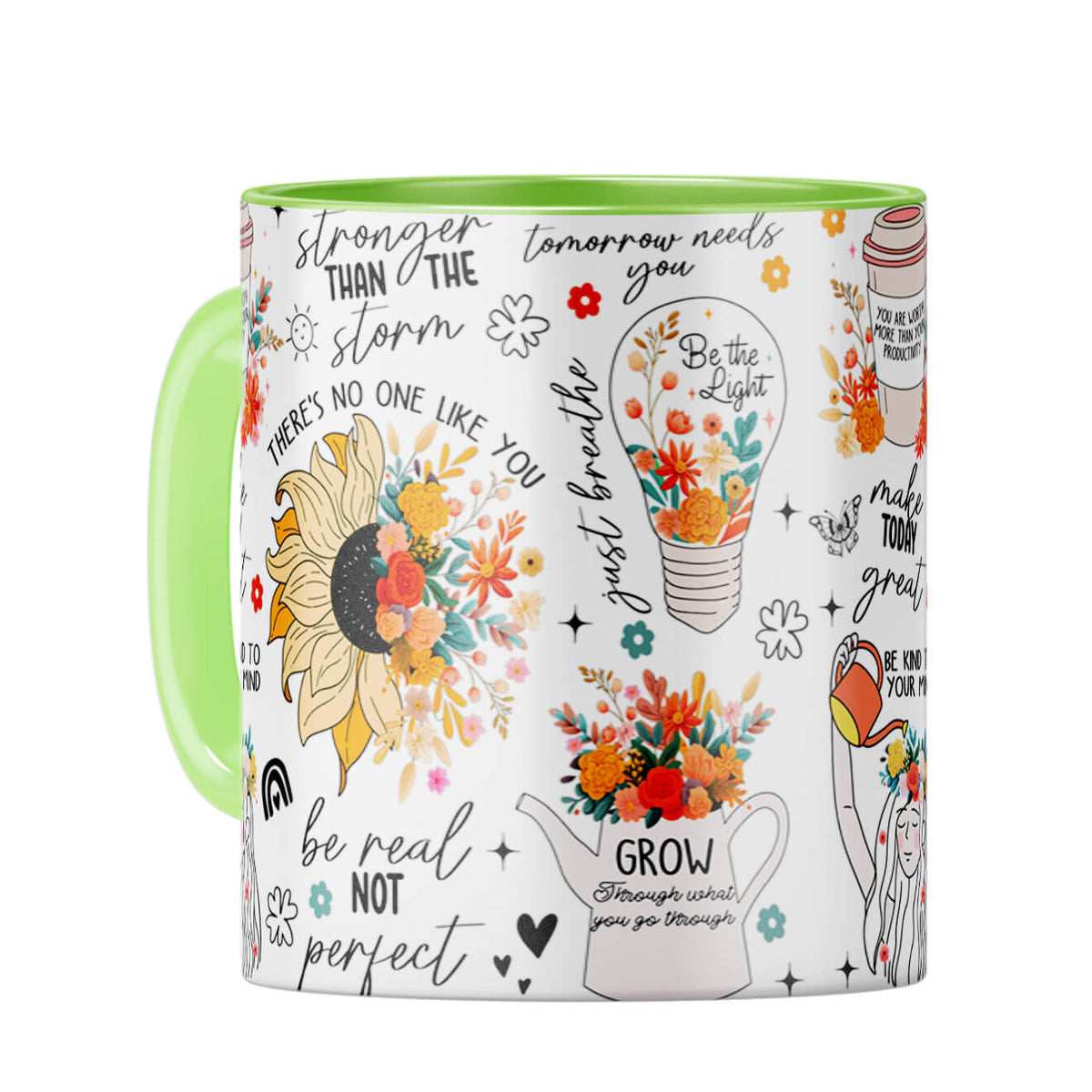 Make Today Great Coffee Mug Light Green