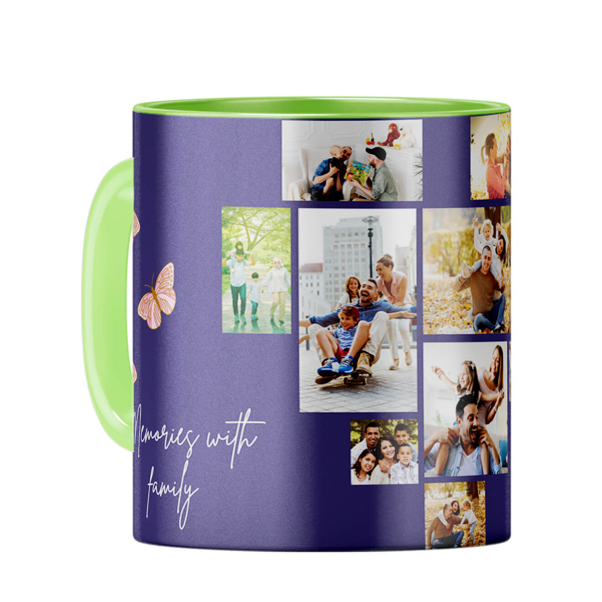 Memories with Family Coffee Mug Light Green