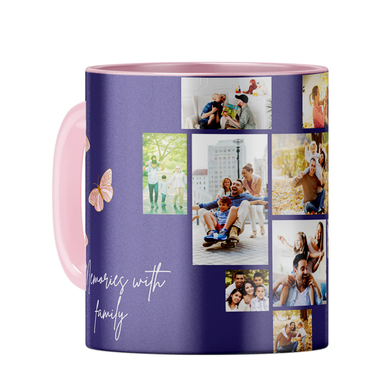 Memories with Family Coffee Mug Pink