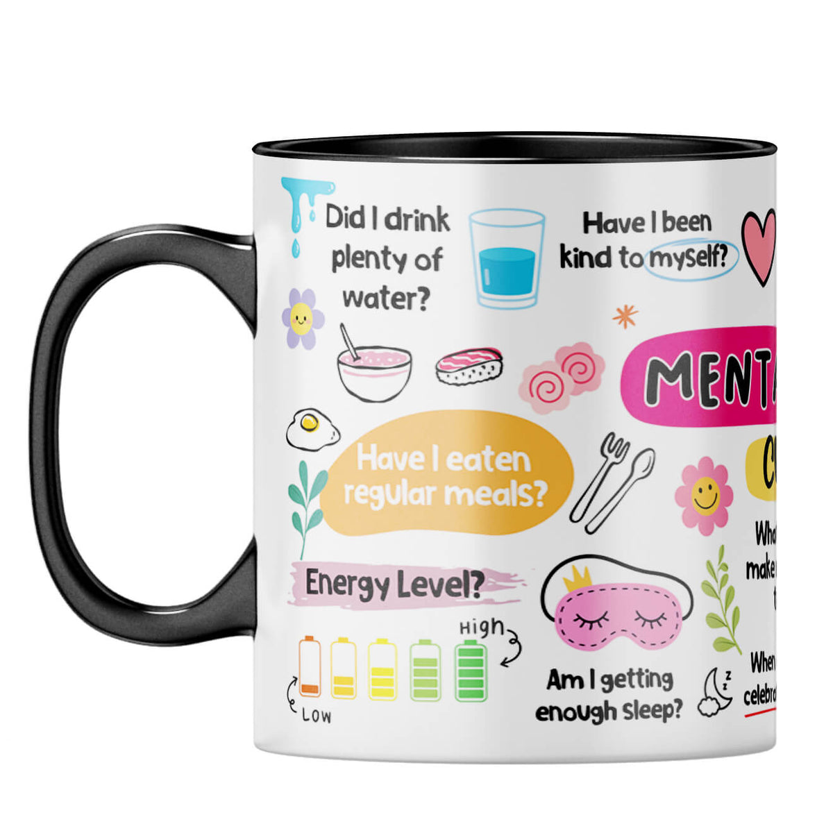 Mental Health Check In Coffee MugF-Black
