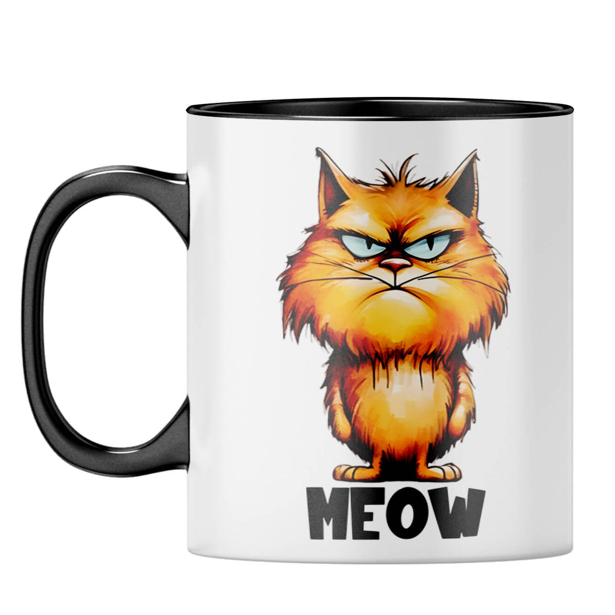 Meow Coffee Mug Black