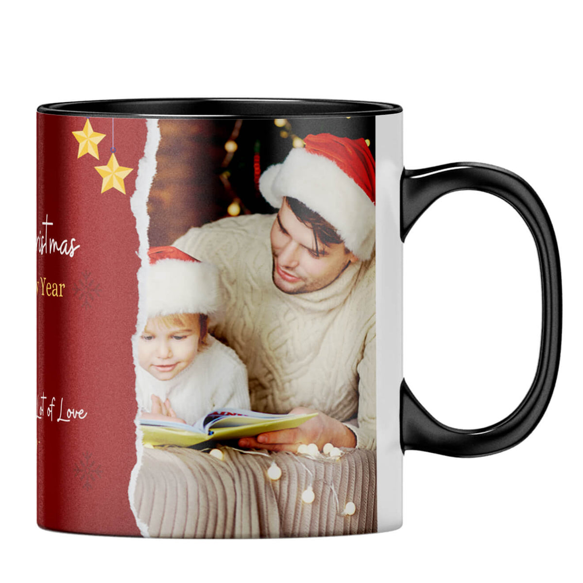 Merry Christmas and Happy New Year Coffee MugB-Black