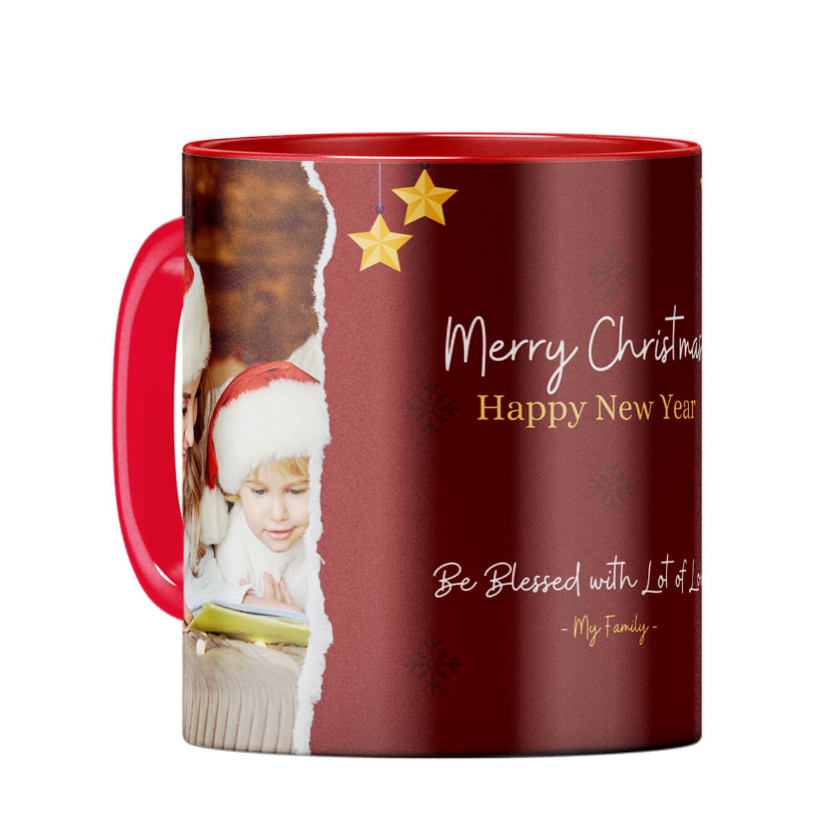 Merry Christmas and Happy New Year Coffee Mug Red