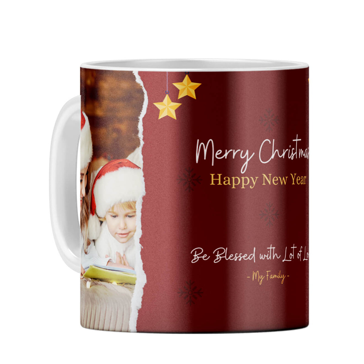 Merry Christmas and Happy New Year Coffee Mug White