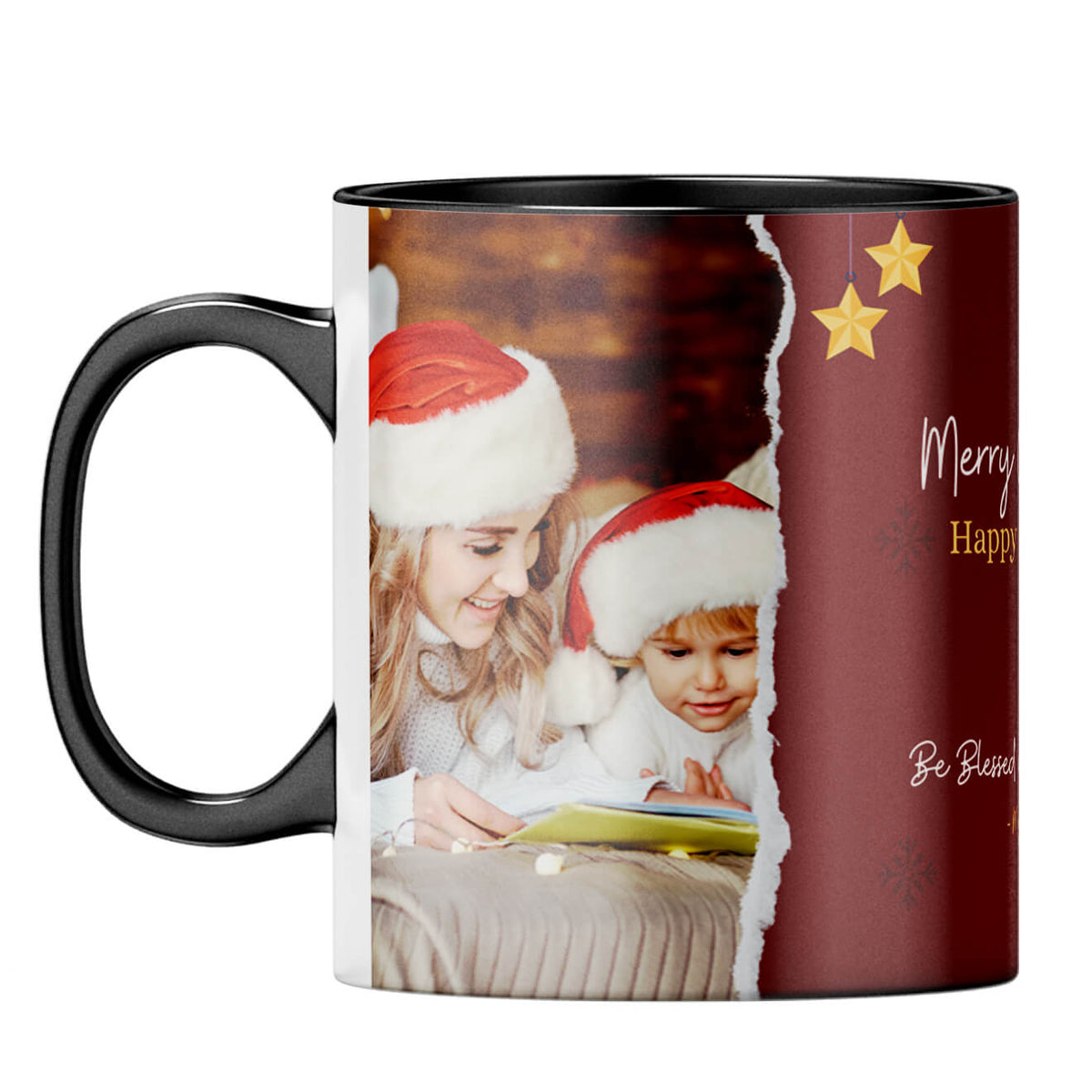 Merry Christmas and Happy New Year Coffee MugF-Black
